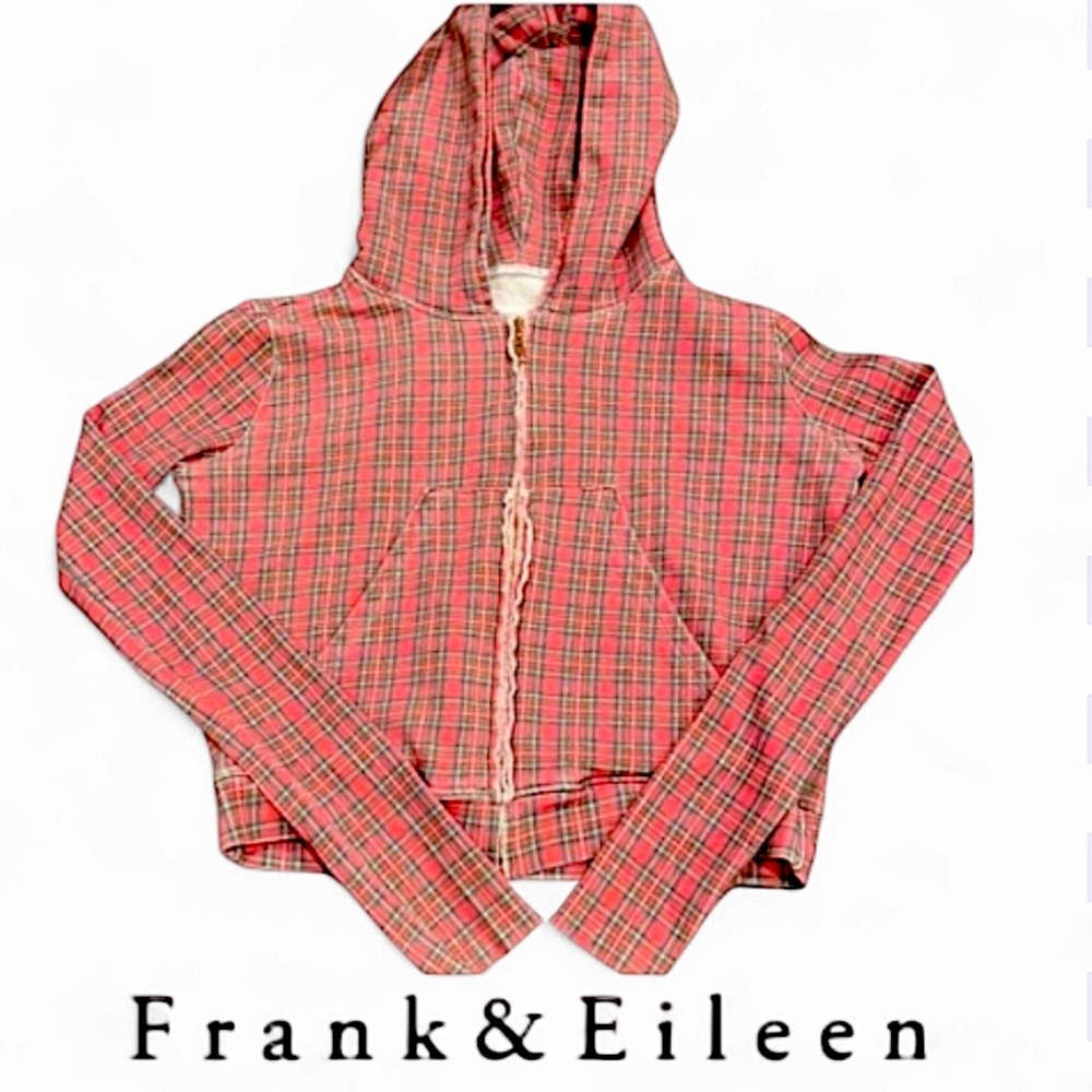 Frank & Eileen T Lab Special Edition Limited Tartan  Zip Crop Hoodie